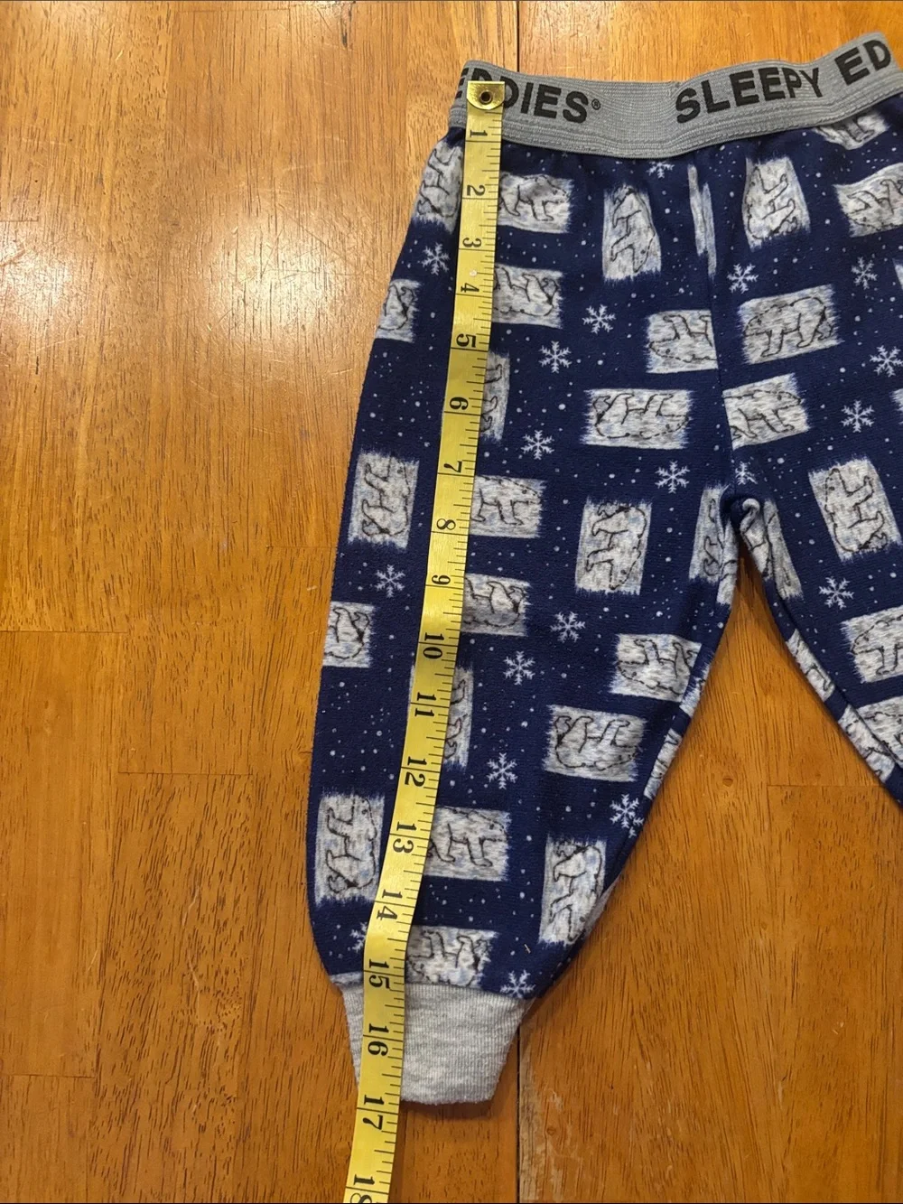 Vintage Sleepy Eddies Polar Bear Pajamas Shirt and Pants Set 18 mo
